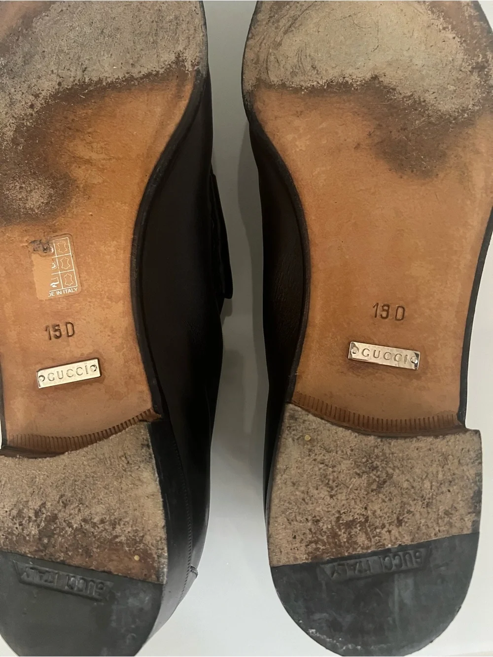 Gucci Black Leather Horsebit Slip-On Loafers